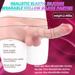 Strap-On Harness, Male Extender Sleeve, Soft Silicone Wearable Dildo Panties, Realistic Penis Sleeve Cock Extender Enlarger, 9.44 Inch Hollow Dildo Sex Toys For Pegging Mens Women Couple