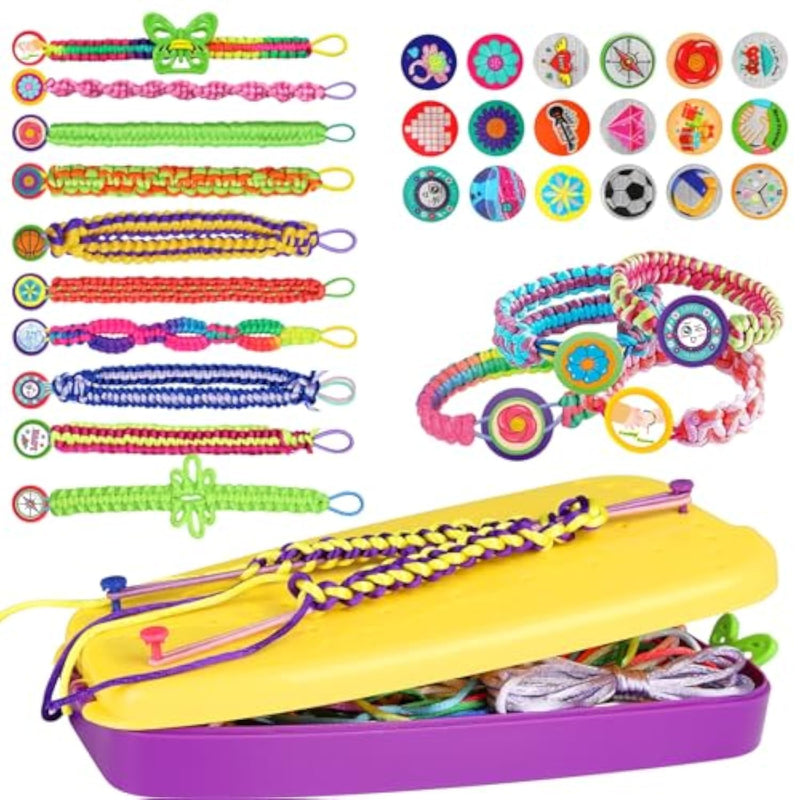Friendship Bracelet Making Kit for Girls Ages 7-12, DIY String Maker Craft Set