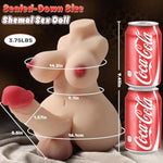 3.75Lbs Small Shemale Sex Doll Male Masturbator,4 En 1 Mini Trans Sex Torso With Realistic Soft Bendable Dildo,Big Breast,Pussy And Anal, Trans Sex Toys Pocket Pussys For Masturbation (White)