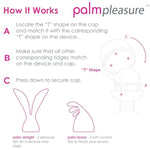 Palmpleasure Silicone Attachment Heads 2-Pack – Designed For External Stimulation, Soft Touch Silicone, Versatile Shapes, Compatible With Massagers