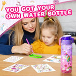 Decorate Your Own Water Bottle Kit with Unicorn Diamond Art & Bracelet Making