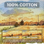 2 Pack Watercolor Journals, 3.9 Inch, 44 Pages, 100% Cotton Cold-Pressed Paper