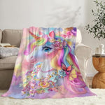 Pink Unicorn Throw Blanket Unicorn Gifts For Girls Women Boys Men Kids Adults Soft Flannel Fleece Blanket For Couch Sofa ?Bed Home Decor 40"X50"