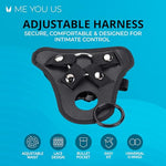 Strap Harness, Black, Unisex Strap Dildo, 1.8 in & 1.2 in