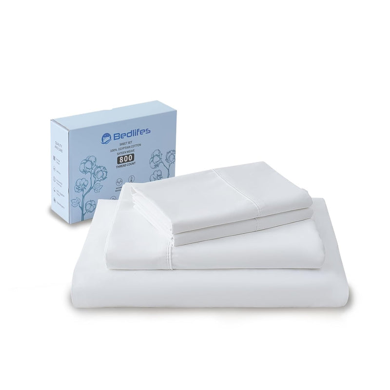 800 Thread Count 100% Egyptian Cotton Sheets King Size-Cooling Sheets Soft Bre