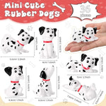48 Pcs Dalmatian Dogs Bulk Mini Dalmatian Figures Christmas Rubber Dog Squeaky Cute Floating Toy Bath Toy Rubber Puppy For Operation Christmas Birthday Decorations Gifts