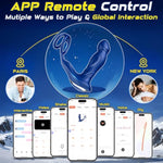 Prostate Massager Anal Vibrator, Male Sex Toys For Men Sex Toy Anal Plug Anal Toys Adult Toys Male Vibrator Butt Plug For Women Anal Beads App Control With 9 Wiggling & Swing Thrusting (Blue)