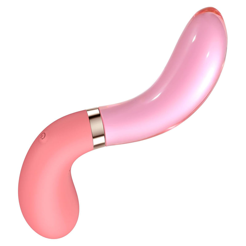 Glass Dildo G Spot Vibrator Wand - Sex Toys Strap On Double Ended Anal Dildo Vibrator, Adult Sex Toys With 7 Vibrating Modes, Nipple Anal Vagina Clitoral Stimulator Sexual Pleasure Tools For Women