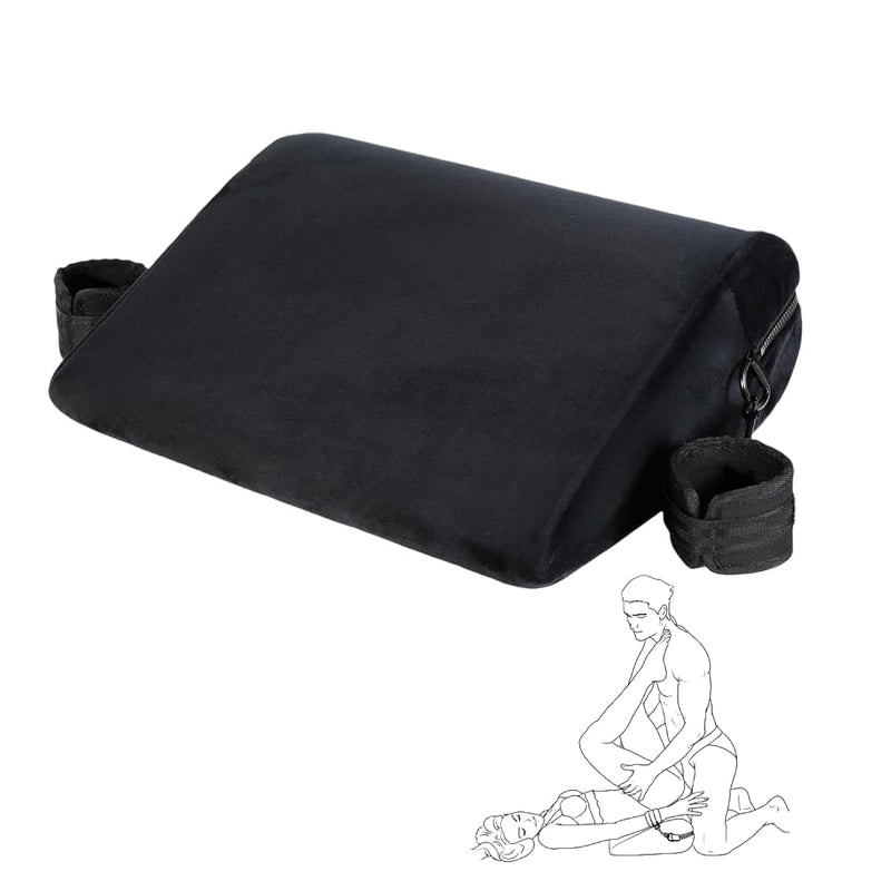 Sex Pillow Foam Sex Furniture Position Pillows With Restraints Handcuffs Set Bdsm Bondage Foam Ramp Cushion With Wrist Cuffs Multifunctional Sex Toys Pillows For Couples…
