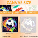 Soccer Paint by Numbers Kit for Kids, 8x8 inch, Fun and Educational Activity