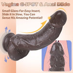 8.3 Inch Realistic Silicone Dildo Adult Sex Toys For Women,Black Big Thick Anal Dildo G Spot Stimulator With Strong Suction Cup, Body-Safe Material Curved Shaft And Balls Lifelike Flexible Men Penis
