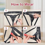 Strap On Dildo Harness,Adult Sex Toys For Women Men,Lesbian Gay Couple Vaginal Anal Play, Suitable For Beginners,Adjustable Strap On With 3 Metal Rings Can Be Pegging To Most Dildos
