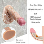Realistic Dildo, Liquid Silicone Dual Density Penis Cock With Ultra Huge Suction Cup Lifelike Veins Glans