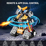 Stem Building Toys For Kids 6-12, 5In1 Remote & App Controlled Stem Robot Car Tank Building Kit, 600 Pcs Diy Educational Building Blocks Set For Kids Science Learning, Boys Girls Birthday Gifts Ideas