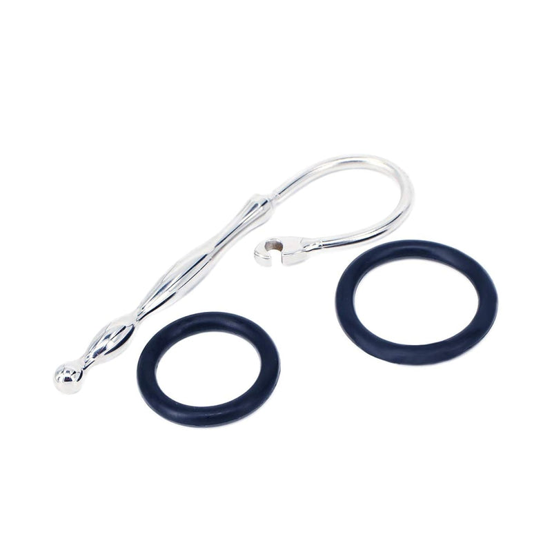 Urethral Sounds Penis Stretcher Penis Plug Male Sounding Rod Sex Toy With 2 Silicone Rings