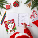 2 Pack Christmas Sticker Coloring Book for Holiday Activity Books Xmas Party Favor(20 Scenes)
