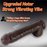 Big Black Thrusting Dildo Vibrator - Heated Huge Thick Bbc Dildo With Suction Cup, Xl Large Liquid Silicone Girthy Dildos With 7 Thrusting 10 Vibration, Adult Sex Toys & Games For Women Men Gay