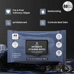 Intimate Hygiene Wipes| Unisex |Pre & Post Intimacy| 40 Count