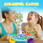 Fishing Game For Kids With Led, 45 Fish And 8 Poles - Magnetic Fish Toy With Rotating Board & Music - Motor Skill Activity For Boys & Girls 3+ - Party Favors Stocking Stuffers For Kids