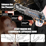 Reusable Penis Sleeve Extender Clear Cock Sleeve Adult Sex Toys,Soft Graininess Shaped Penis Enlarger For Men,Durable Penis Extension Cock Ring Male Sex Toys For Couples Pleasure
