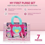 Princess My First Purse Set - 7 Pieces Kids Play Purse And Accessories, Pretend Play Toy Set With Cool Girl Accessories, Includes Phone And Bag With Cards