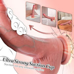 Uncut Realistic Dildos Foreskin Dildo,Lifelike Curved For G Spot Liquid Silicone Dildo With Strong Suction Cups For Hands-Free,Adult Sex Toys For Vagina Anal Play 8.9"