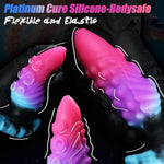 6" Large Butt Plug Anal Strecher Trainer, Silicone Huge Buttplug With T Base, Fantasy Anal Plug Prostate Massager, Wearable Tentacle Dildo With Knot, Rainbow Sex Toy For Men Women Couple