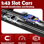 30 Ft Slot Car Race Tracks Sets Toys For Ages 8-10 -1:43 Dual Race Car Track With 4 Slot Cars, 2 Hand Controllers, Christmas, Birthday Gift Toys For Ages 8-13