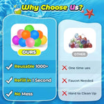 12 Pcs Reusable Water Balloons for Kids Ages 3-12, Summer Outdoor Toys