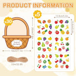 30 Set Fruit of The Spirit Basket Craft Kit for Thanksgiving and Christian DIY Crafts