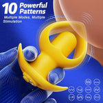 Heart-Shaped Anal Toys Prostate Massager -10 Vibration Hollow Big Butt Plug Vibrating Anal Plug Sex Toys For Men Women- Silicone Anal Trainer, Rechargeable, Waterproof Anal Sex Toy For Couples & Solo