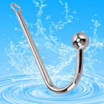 Stainless Steel Solid Metal Anal Hook Trainer Bondage Hook With Ball,Anal Hook Stainless Steel Anal Toys Anal Beads Bdsm Buttplug Hook Sex Toysanal Ball Sex Games Unisex Fetish Toy For Men Women