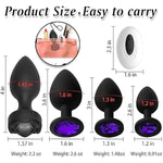Anal Plug Sex Toys Vibrators - 4Pcs Butt Plug Remote Control With 10 Vibrating Modes, Adult Games For Woman Men Couples Prostate Massager Blcak