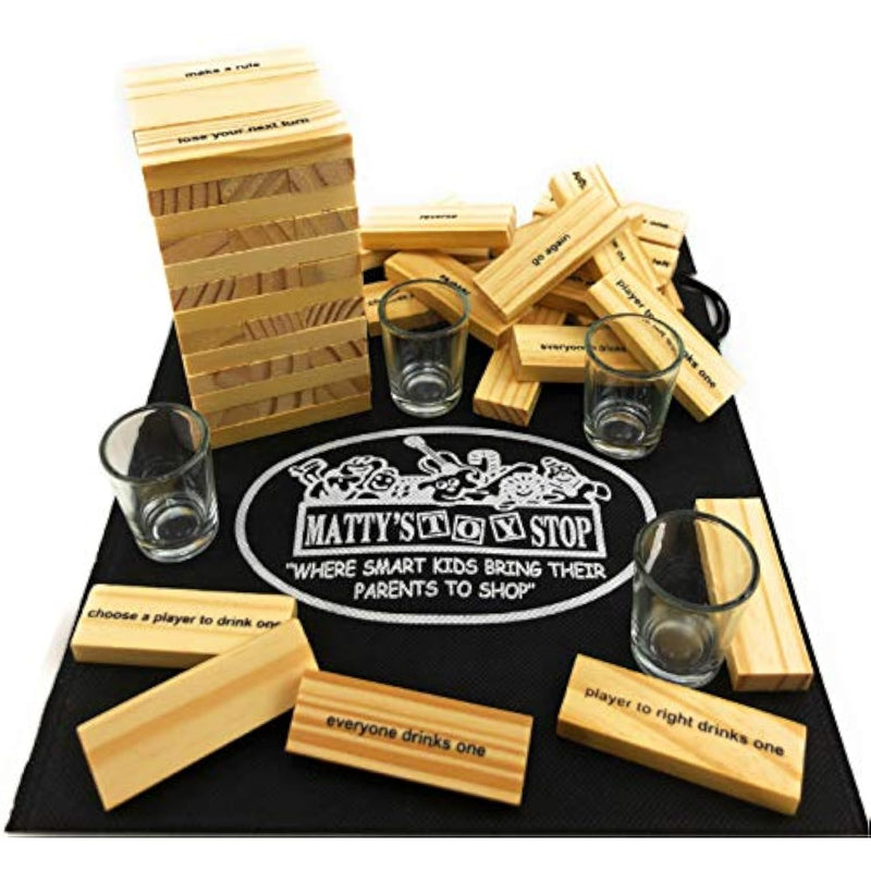 Homeware Deluxe Drunken' Tower The Grab A Piece Adult Party Game With Exclusive Storage Bag - Adult Party Game