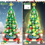 Christmas Tree Building Block With Led Light, Rotating Christmas Tree 2024 Building Set For Adults, Christmas Tree Building Kit Xmas Gift For Boys And Girls (Non-Advent Block)