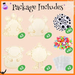 12 Pack Monster Wood Painting Kit for Halloween Crafts