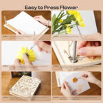 10-Layer Wooden Flower Press Kit, DIY Plant Press for Bookmarks & Flower Preservation