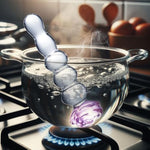 7" Crystal Glass Dildo Sex Toy With Progressive Anal Beads, Anal Dildo Butt Plug Toy, Rose Toy G-Spot Stimulation Pleasure Rod, Anal Trainer Adult Sex Toys And Games For Couples Sex For Men And Women