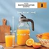 Glass Mason Jar Pitcher with Lid - Wide Mouth, 2 Quart (64 oz) - Heavy Duty, Leak Proof - Sun & Iced Tea Pitcher, Cold Brew Coffee, Breast Milk Storage, Water - Gray
