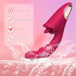 Vibrator Sex Toys For Women, Adult Toys Vibrators Rose Sex Toy With 9 Licking & Flapping Modes, 9 Vibrations Tongue Clit Stimulator, G Spot Vibrator Female Sex Toys Sex Novelties