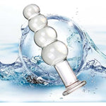 Glass Anal Beads,Crystal Dildo Butt Plugs Anal Beads Glass Pleasure Wand Anal Trainer Sex Toys Glass Big Size Butt Plug With Graduated Beads Crystal G-Spot P-Spot Massager For Men Women