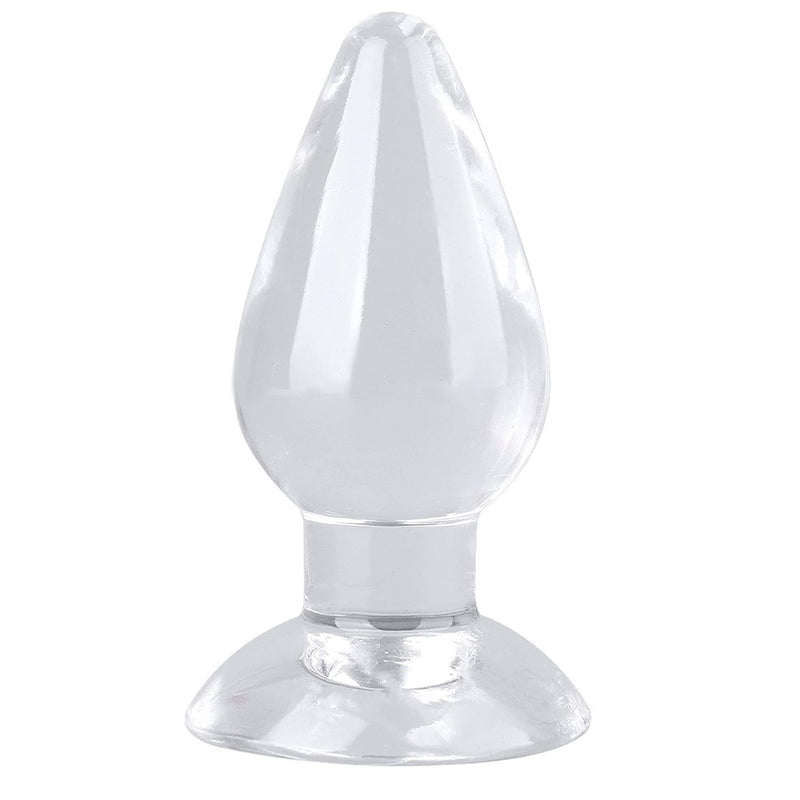 Transparent Large Anal Butt Plug, Huge Butt Plug Anus Dilator Prostrate Massage Sex Toy With Strong Suction Cup For Beginners Advanced Men Women Couple (M)