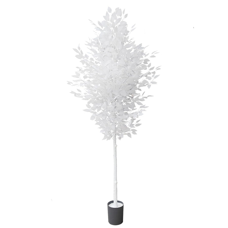 6Ft Ficus Trees Artificial, Large White Fake Tree Faux Plant For Home Indoor D