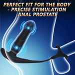 Thrusting Anal Vibrator Dildo With Cock Ring, Vaginal Prostate Massager 10 Thrusting Vibrating Modes G Spot Stimulate, Remote Control Butt Plug Sex Toy For Men Women Couple Beginner Advanced Player