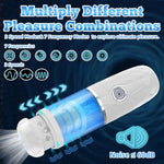 Automatic Male Masturbator Toys For Men?Aolodd Double Action Masturbator Stroking Toy With 10 Thrusting & Roating Modes For Penis Stimulation,Male Pocket Pussy Realistic Stroker Adult Oral Sex Machine