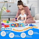 Fish Montessori Toys Gift For Baby 1 Year Old 12-18 Months, 22 Pcs Fishing Sorting Toy 1 2 Year Kids With Stacking Cups, Boy One Year Old Girls Easter Birthday Gift Toddler Toys For Aged 1 2