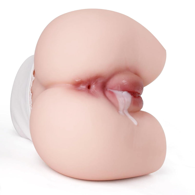 Sex Doll With Plump Lips, 5.6Lb Compact Male Sex Toy With Realistic Vagina And Tight Anus Channel Masturbator, Pocket Pussies Super Soft  Elastic Adult Sex Toy For Men Flesh