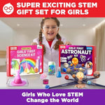 My First Stem Gift Set | Set Of ‘Girls' First Science Kit’, ‘Girls' First Astronaut Kit’ For Ages 5+ | Birthday Gift Ideas, Stem Learning & Educational Toys For 5,6,7,8 Year Old