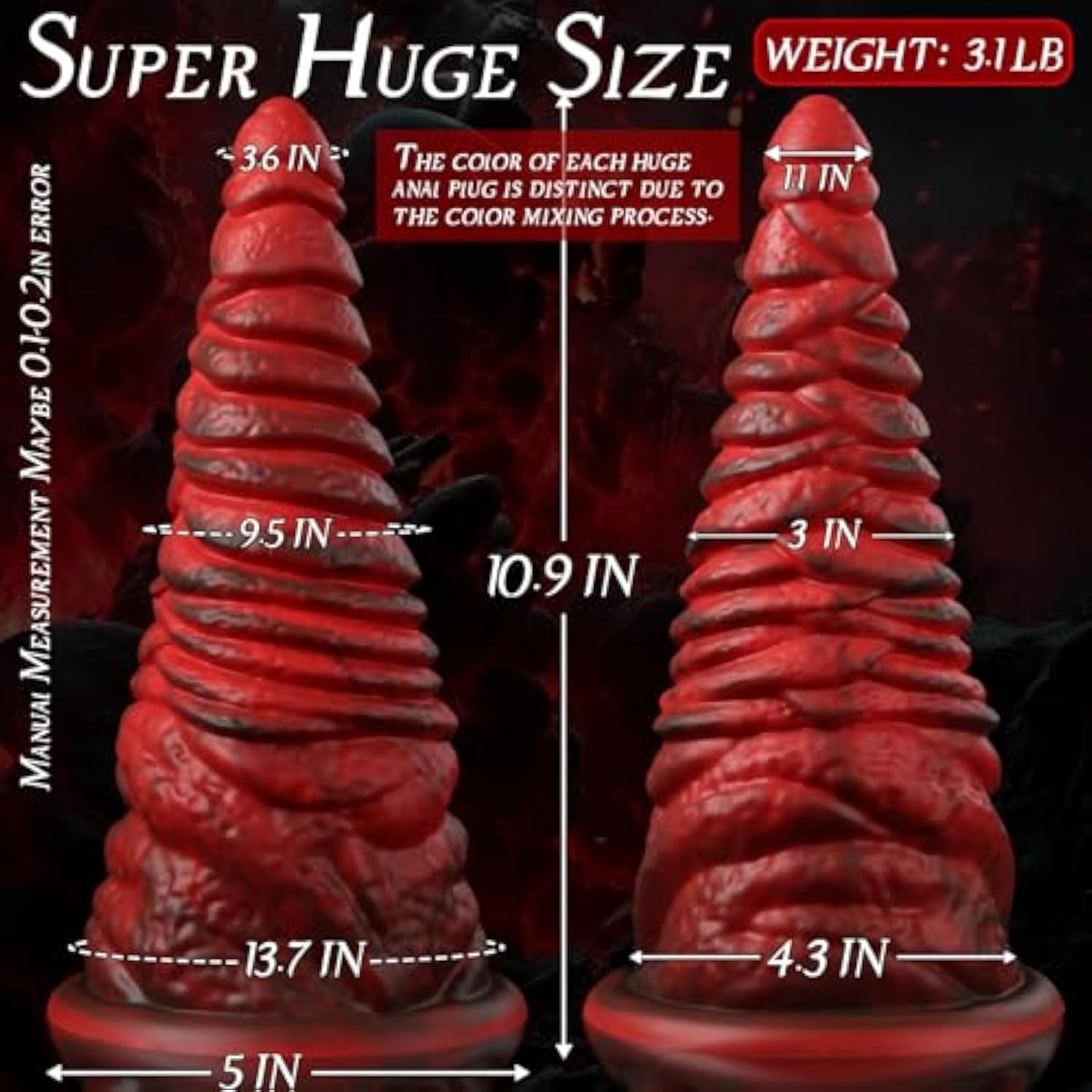 11'' Xxl Butt Plug Anal Cone For Anal Stretcher, 4.3'' Diameter Huge M BlessMyBucket 11'' Xxl Butt Plug Anal Cone For Anal Stretcher, 4.3'' Diameter Huge M BlessMyBucket