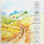 2 Pack Watercolor Journals, 5.5 x 5.5 Inch, 48 Pages, 230 GSM Mixed Media Paper